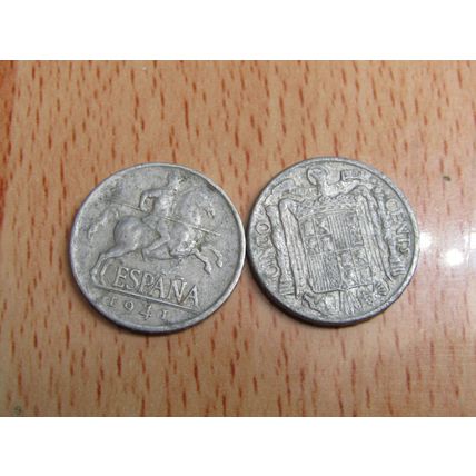 Spain 1941 5 Centimos Coin