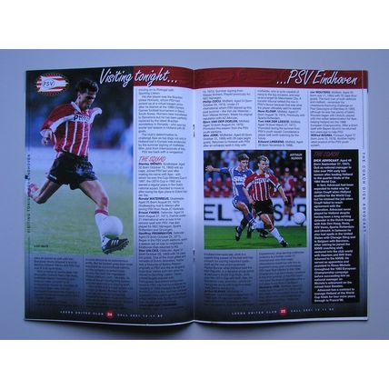 LEEDS UNITED v PSV EINDHOVEN UEFA Cup 2nd Round 17/10/1995