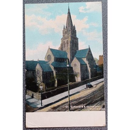 Antique Postcard St. Barnabas's Cathedral, Nottingham Posted
