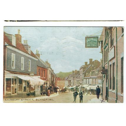 Dorset postcard Salisbury Street Blandford