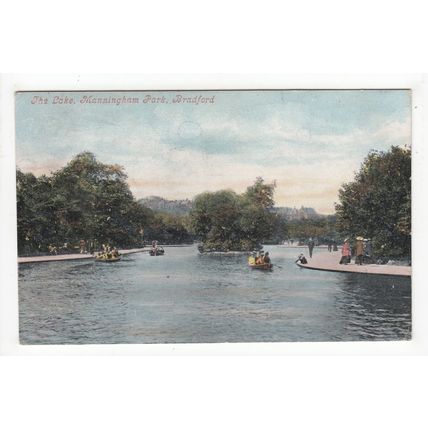 Manningham Park Lake Bradford Postcard 1904 West Yorkshire