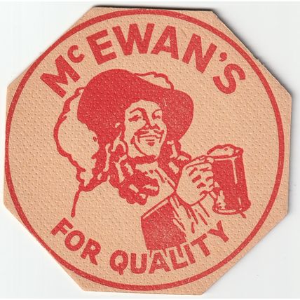 BEER MAT - McEWANS BREWERY - McEWANS FOR QUALITY - (Cat No 010) - (1958)