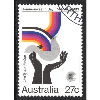 AUSTRALIA 1983: COMMONWEALTH DAY - 27c LIBERTY & FREEDOM USED (G11)