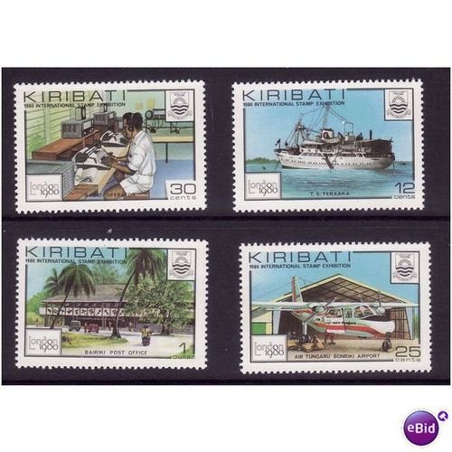 KIRIBATI 1980 STAMP EXHIBITION SET 4 VALS UM MINT