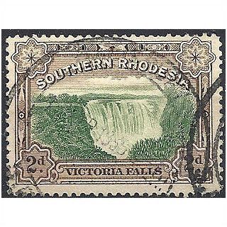 Southern Rhodesia 1932 SG29 2d Green & Chocolate Fine Used ..