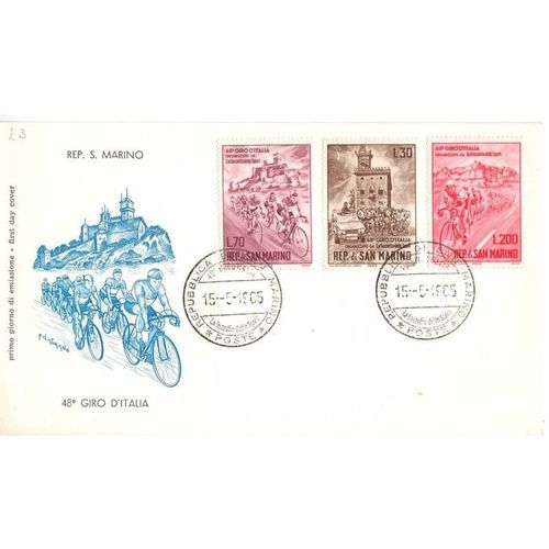 REPUBLIC OF SAN MARINO 1965 CYCLE TOUR OF ITALY GIRO D'ITALIA FIRST DAY COVER