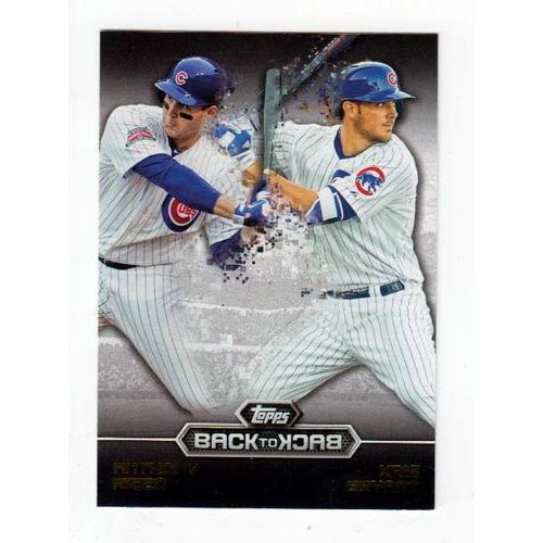 2016 Topps Back to Back Kris Bryant & Anthony Rizzo insert card #B2B-2