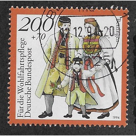 GER 1994 200pf+ 70 'NATIONAL COSTUMES- BETZINGEN' FINE USED (EBID52-199)