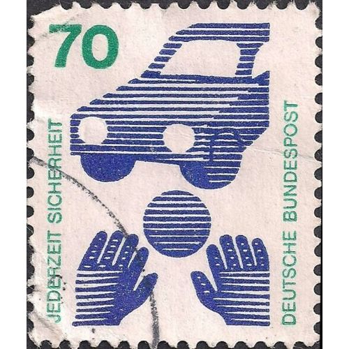 GERMANY, Accident Prevention, Ball games, green 1973, 70pf, #3