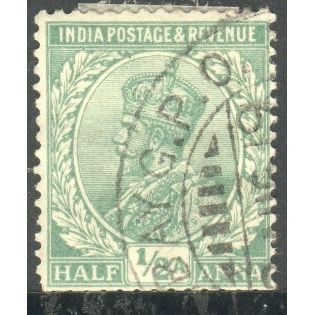 India 1911 - SG 202 - KGV ½a green - used 3