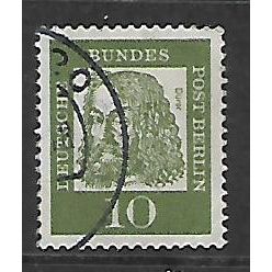 GERMANY BERLIN 1961 FAMOUS GERMANS 10pf GREEN DURER SG B197 FINE USED#3