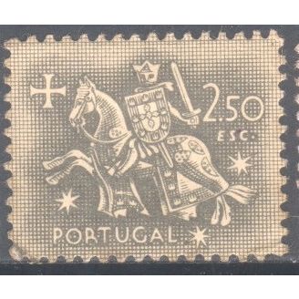 Portugal 1953 - 2.50sc olive green/yellow - Medieval Knight - unused