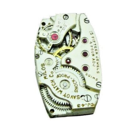 Savoy Milos CJ.43 A Michel 15 J Watch Movement 4 Adj 6.75 X 11'" = 15.3x24.8 mm