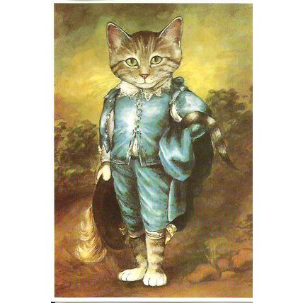 Art CAT BLUE BOY Postcard (Mayfair SH 358)
