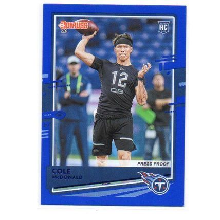 DONRUSS BLUE PRESS PROOF COLE MC DONALD ROOKIE