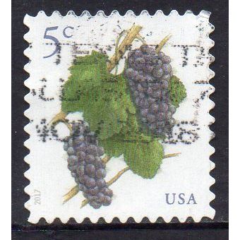 USA 2017 Fruit Definitive - Grapes 5c Used