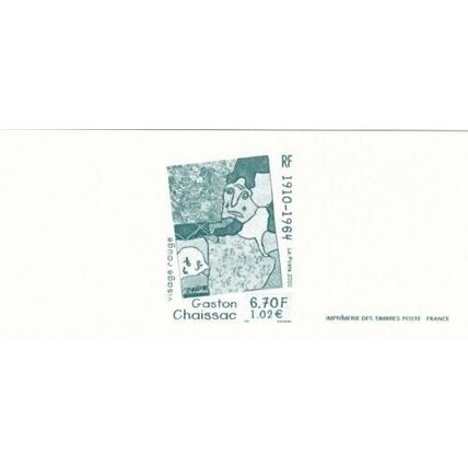 France Imprimerie des Timbres 2000 Visage Rouge Gaston Chaissac 6f.70c VGC
