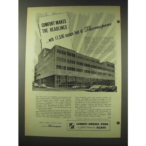 1948 Libbey Owens Ford Thermopane Glass Ad - Comfort