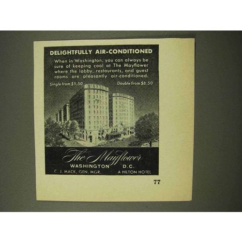 1948 The Mayflower Hotel Ad - Air-Conditioned