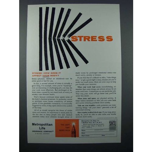 1960 Metropolitan Life Insurance Ad - Stress