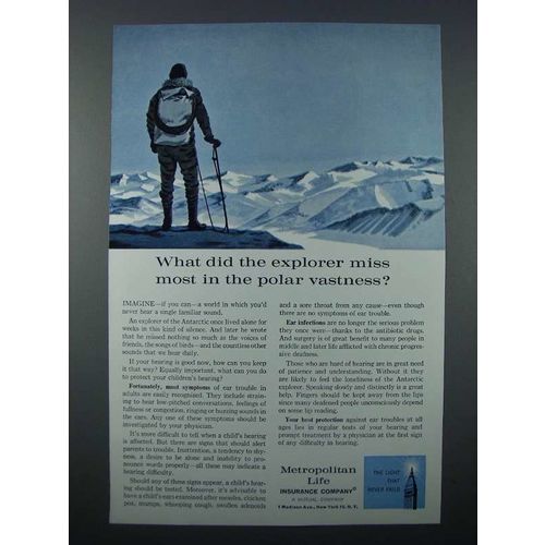 1960 Metropolitan Life Insurance Ad - Polar Vastness
