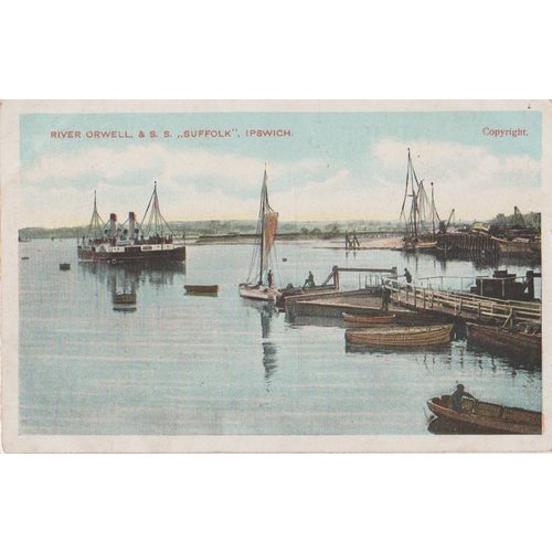 GB circa 1905 River Orwell & S S Suffolk Ipswich by D & DG