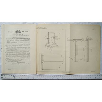 1894 Patent No. 19,587 supports for shelves, David E. Hunter, Boston, Mass.