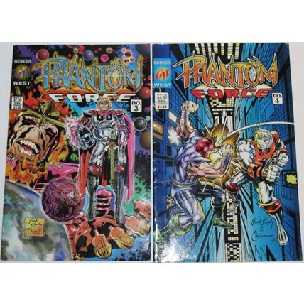 Two 1994 Genesis West Comics- Phantom Force Issues 3 & 4, Jack Kirby