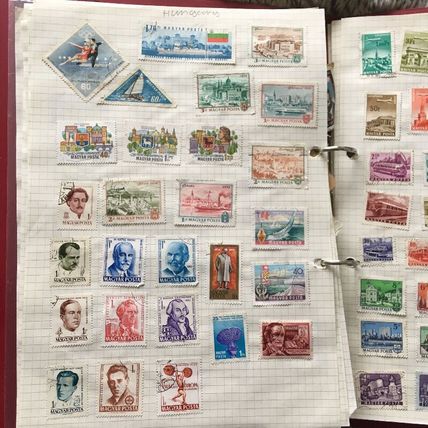Stamp collection 1970's to 1980's & Later With Home Made Album stamp collection
