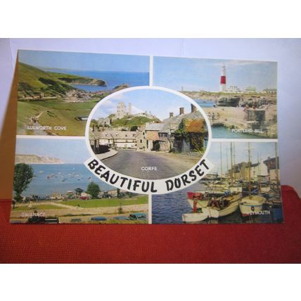 BEAUTIFUL DORSET county . multiview unused postcard by J. Salmon dated 1968 #