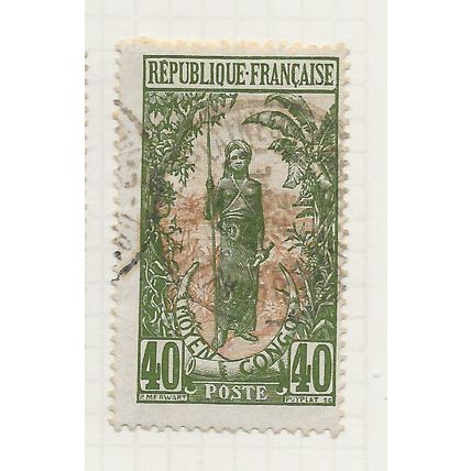 CONGO 1907 40c BAKALOIS WOMAN USED