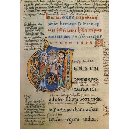 Prophets & Jerome's Prologues 12th Century Parchment Hereford Postcard