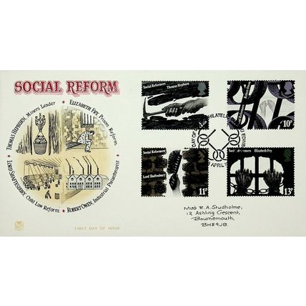 1976 Social Reform, Philatelic Bureau Edinburgh Postmark, FDC