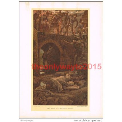 Bridge over the Brook Kedron, J J Tissot, Book Illustration (Print), c1897