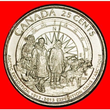 Ⰶ DOGS 1913: CANADA★ 25 CENTS 2013 ELIZABETH II (1953-2022)★LOW START★NO RESERVE