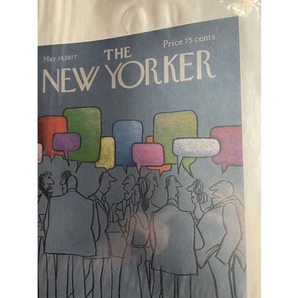 VTG The New Yorker Magazine Cover Only - March 14, 1977 Art By Saxon