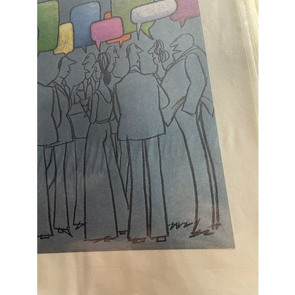 VTG The New Yorker Magazine Cover Only - March 14, 1977 Art By Saxon