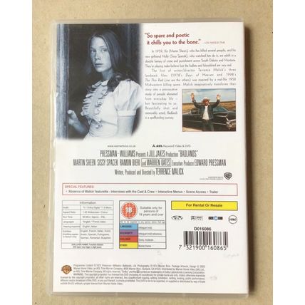 Badlands (1973) Martin Sheen Sissy Spacek Warren Oates Terrence Malick - R2 DVD