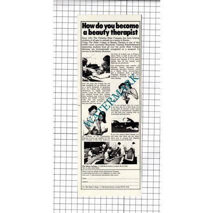 The Christine Shaw Company The Shaw College Bond Street London - 1980 Advert
