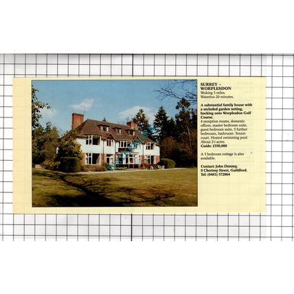 Betchworth Surrey / Worplesdon Surrey - 1994 House Sale Advert
