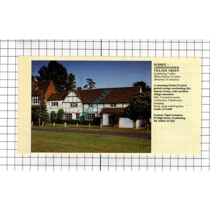 Chiddingfold Surrey Village Green / Ockley Surrey - 1994 House Sale Advert