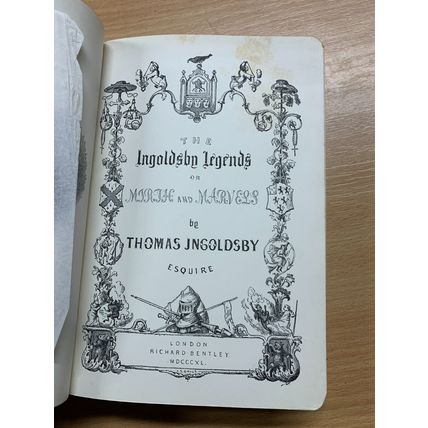 1840 1ST ED "THE INGOLDSBY LEGENDS" RICHARD BARHAM ILLUSTRATED ANTIQUE BOOK (P5)