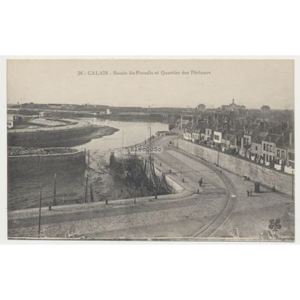 CALAIS Paradise Basin and Fishermen's Quarter France early 20th C. RPPC Collas