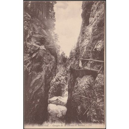 Gorges de la Diosaz à Servoz, c.1920s - Lévy et Neurdein CPA LL22