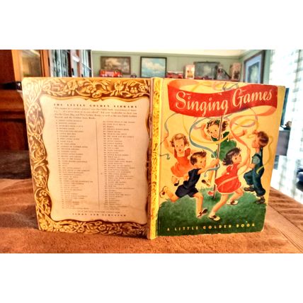 Old Vintage Original Little Golden Book Singing Games (E) Fifth Edition 1947