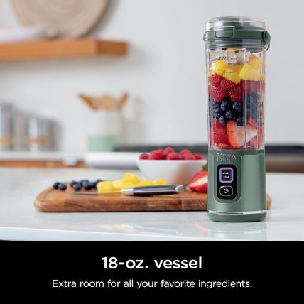 Ninja BC151EM Blast Portable Blender, Cordless, 18Oz. Vessel, Personal Blender-F