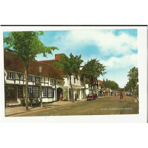Warwickshire SOLIHULL High Street Postcard by Salmon (1-26-11-02)