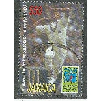 JAM 2007 $50 'CRICKET - COURTNEY WALSH' ' FINE USED (EBID45-372)