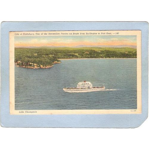 New York Port Kent Cuty Of Plattsburg One of The Streamline Ferries En Rou~1389