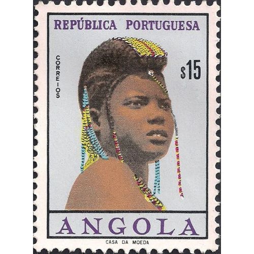 ANGOLA, Girls of Angola, lilac 1961, $.15